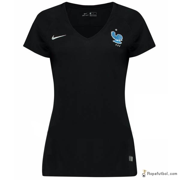 Camiseta Francia Replica Tercera Ropa Mujer 2017 Negro